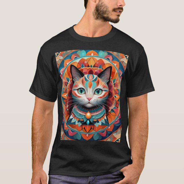 T-shirt Cat Mandala (Devant)