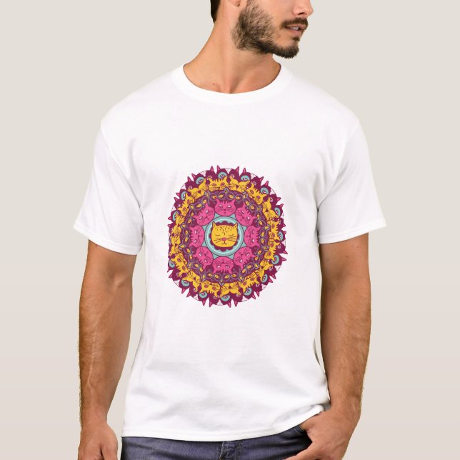 T-shirt Cat Mandala (Devant)