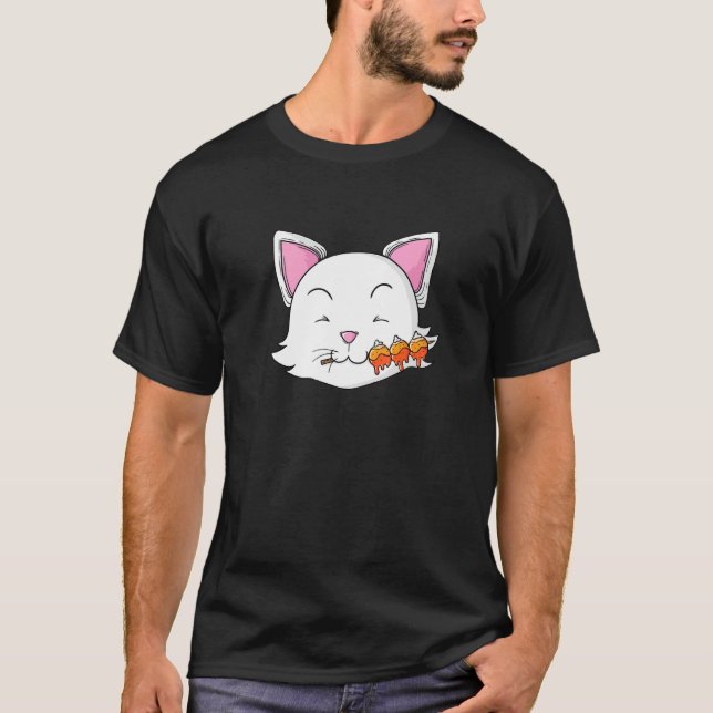 T-shirt Cat Mange Dango Rice Dumplings (Devant)