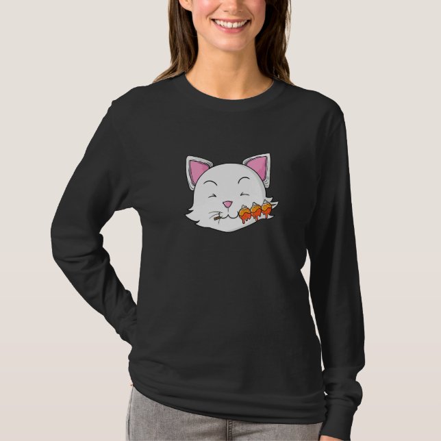 T-shirt Cat Mange Dango Rice Dumplings (Devant)