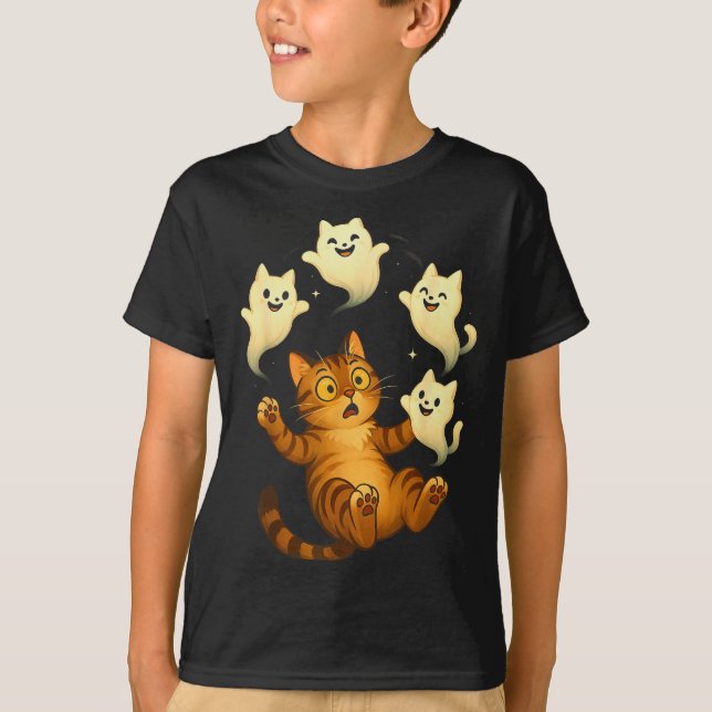 T-shirt Cat Meme Funny Soky Halloween Kitty  (Devant)