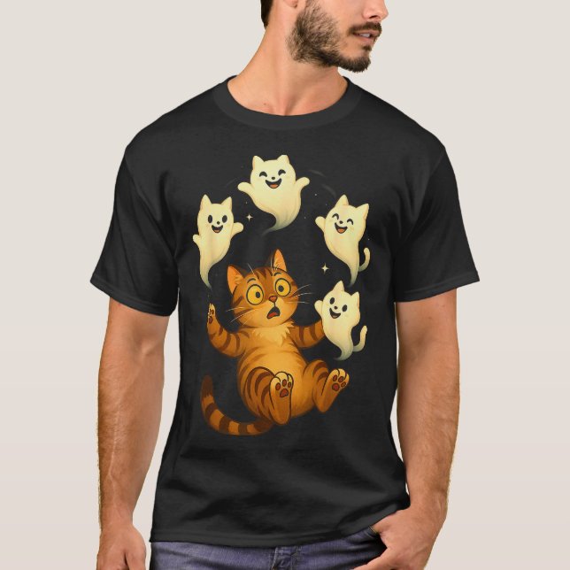 T-shirt Cat Meme Funny Soky Halloween Kitty  (Devant)