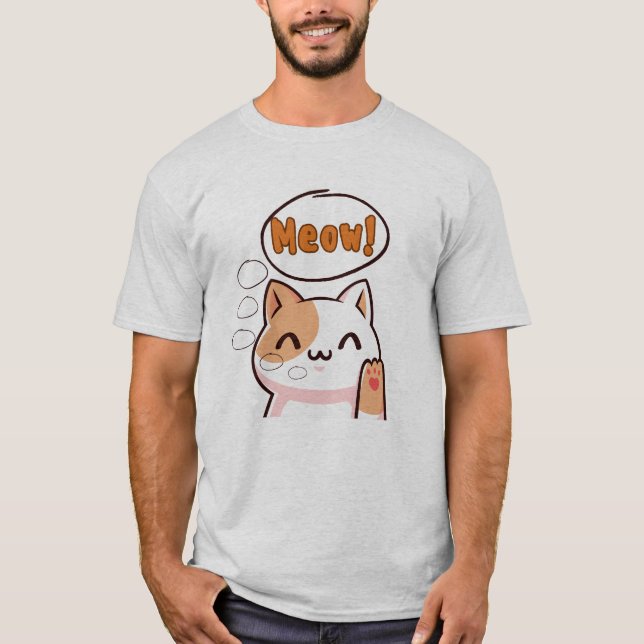 T-shirt Cat Meow (Devant)