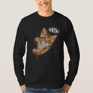 T-shirt Cat  Meow Kitty  Cats Mom And Cat Dad Pet
