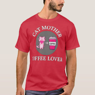 T-shirt Cat Mère Lover café 113