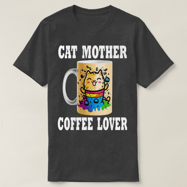 T-shirt Cat Mère Lover café 156 (Design devant)