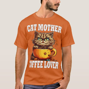 T-shirt Cat Mère Lover café 160