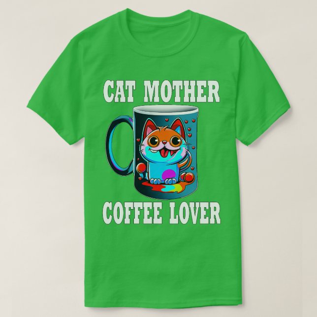 T-shirt Cat Mère Lover café 176 (Design devant)