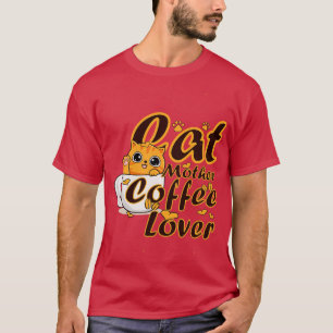T-shirt Cat Mère Lover café 317