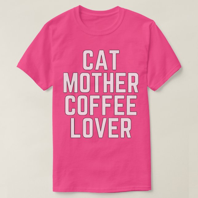 T-shirt Cat Mère Lover café 98 (Design devant)