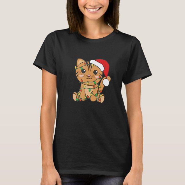 T-shirt Cat Merry Christmas Winter Animals Cats Christmas  (Devant)