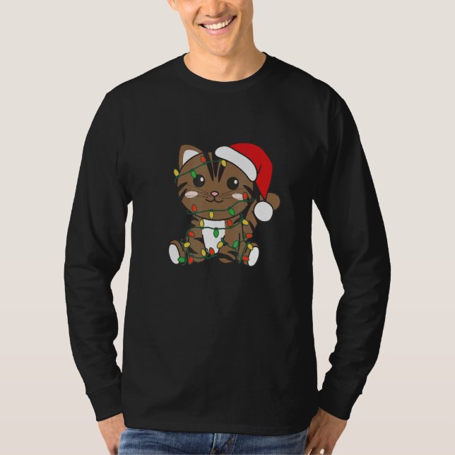 T-shirt Cat Merry Christmas Winter Animals Cats Christmas  (Devant)
