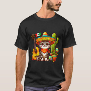 T-shirt Cat mexicain Cinco De Mayo Kitten Faisons la fête
