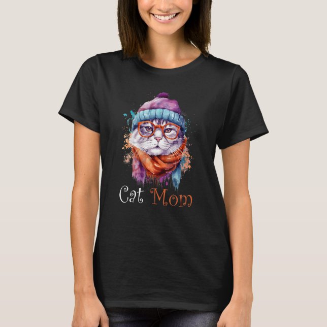 T-shirt Cat Mom Cat  Mother s Day Mom Women Mothers (Devant)