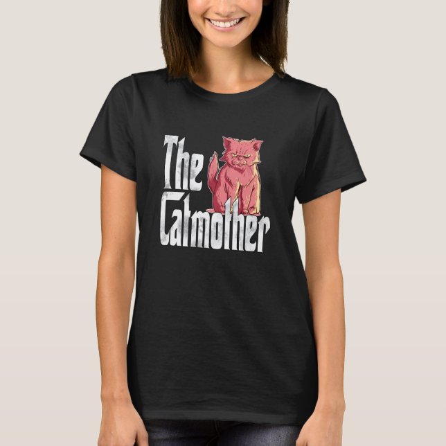 T-shirt Cat Mom Catmother Evil Cat Mother Kitty Mommy (Devant)