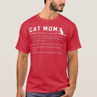 T-shirt Cat Mom Definition Funny Best Cat Mom Quotes