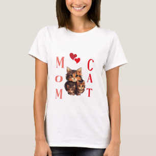 T-shirt Cat Mom – Vêtement pour amateur de chats m