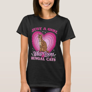 T-shirt Cat Mommy JUSTE UNE FILLE QUI AIME BENGAL CHATS Ao