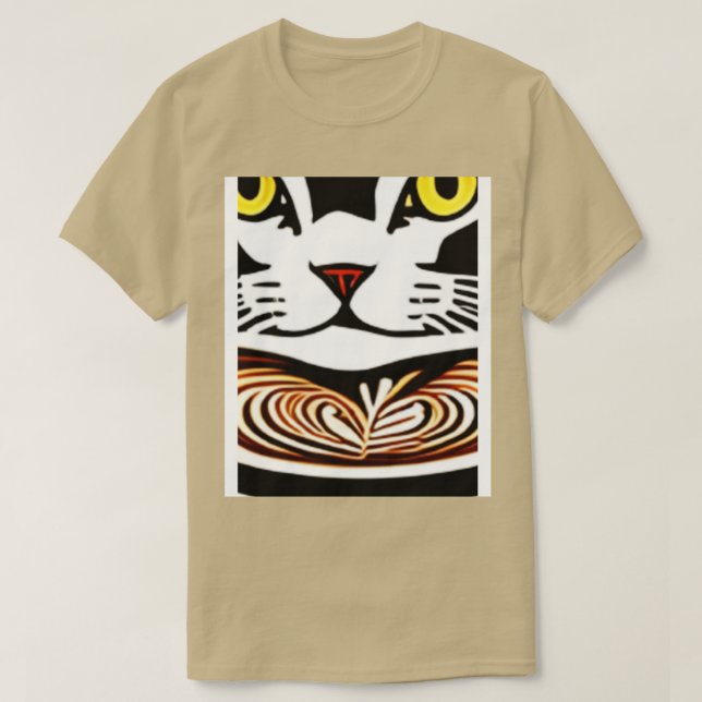 T-shirt cat mother coffee lover 36 (Design devant)
