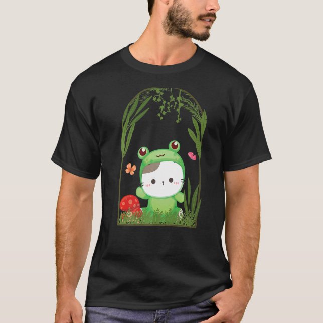 T-shirt Cat Naturecore Forestcore (Devant)