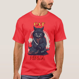 T-shirt Cat Ninja vintage
