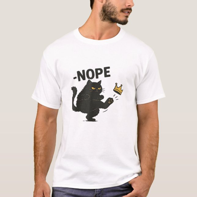 T-shirt Cat No Kings In America  (Devant)