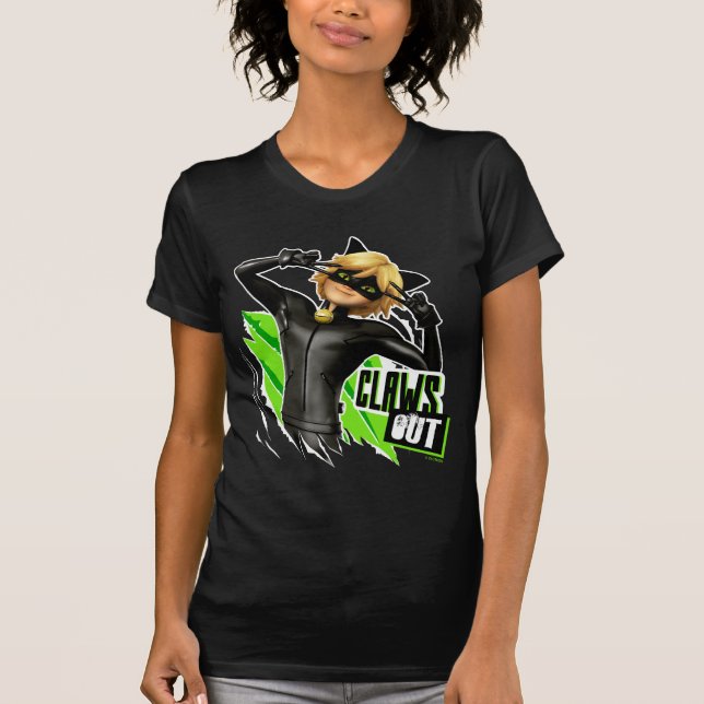 T-shirt Cat Noir | Graphisme de découpe (Devant)