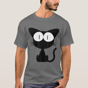 T-shirt Cat noir Kitten Cartoon mou