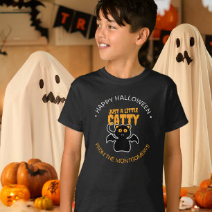 T-shirt Cat noir personnalisé Citation amusante Halloween 