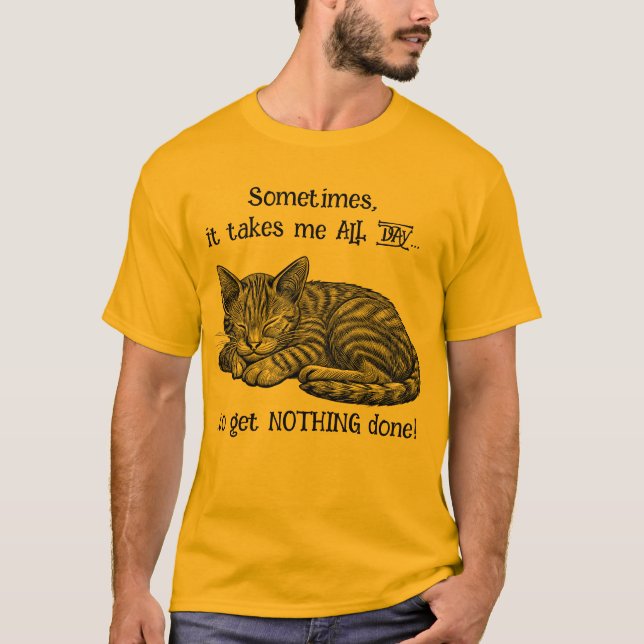 T-shirt Cat Obtention de rien (Devant)