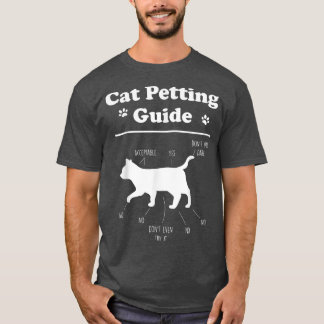 T-shirt Cat Petting Guide Funny Cat Owner Pet Kitten Petti