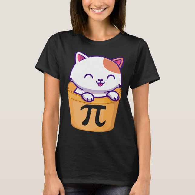 T-shirt Cat Pot Pi Day Funny Pi Day Enfants professeur de  (Devant)