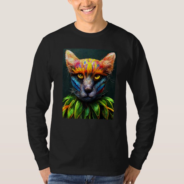 T-shirt Cat Punk Cyborg Men Women Boys Girls   2 (Devant)