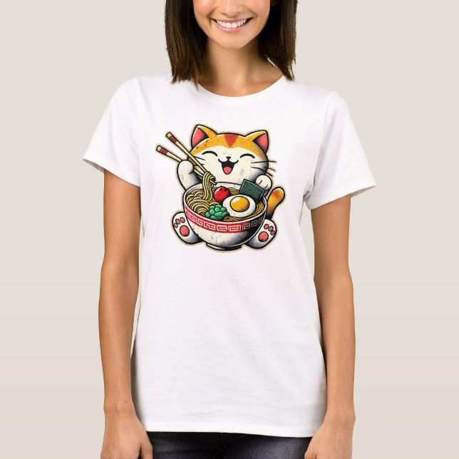 T-shirt Cat Ramen (Devant)