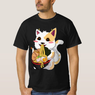 T-shirt Cat Ramen Kawaii Anime Japonaise Food Girls Offici