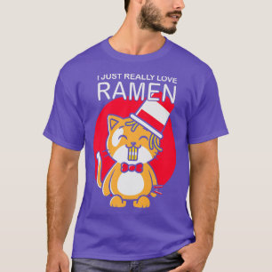 T-shirt Cat Ramen Lover I Just really love Ramen japonais