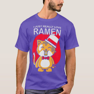 T-shirt Cat Ramen Lover I Just really love Ramen japonais