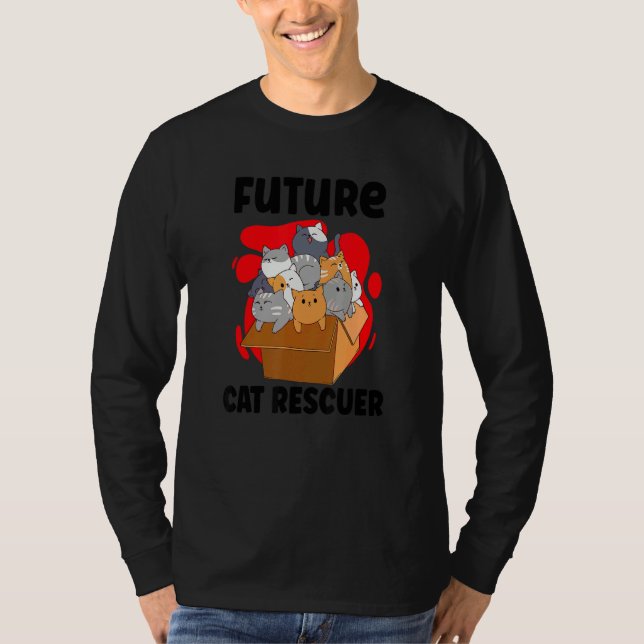 T-SHIRT CAT RESCUE ANIMAL RIGHTS RESCUE CAT ADOPTION_5 (Devant)