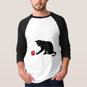 T-shirt Cat Rolling Dice RPG Rôle Jeu Jeux Jeu Jeu Lov