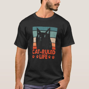 T-shirt Cat Ruled Life Chat Famille Kitten Familles Relati