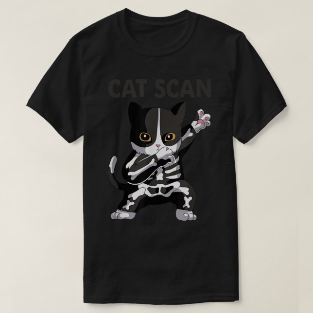 T-shirt Cat Scan CT Scan Funny Cat X-Ray Pun Mème Rad Tech (Design devant)