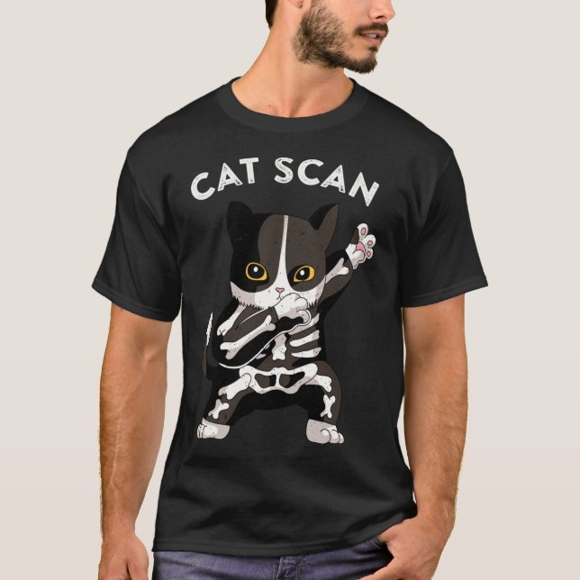 T-shirt Cat Scan Ct Scan Funny Cat X-ray Pun mème Rad Tech (Devant)
