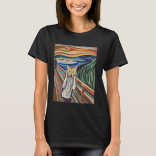T-shirt Cat Scream Funny Artiste Humour Art Enseignant Art