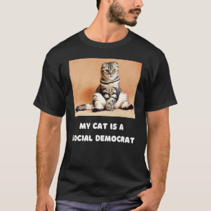 T-shirt Cat Social-Démocrate Humour Politique Témoin