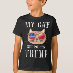 T-shirt Cat soutient Trump 2024 Reprendre l'élection améri