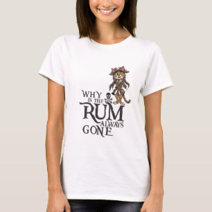 T-shirt Cat Sparrow Pourquoi Tout Le Rhum Est Parti