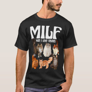 T-shirt Cat Squad Secourir Cat MILF Homme J'aime Felines C