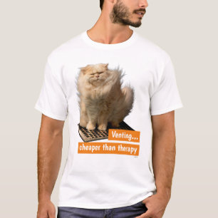 T-shirt Cat sur Gris