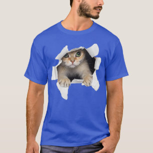T-shirt Cat Torn Cloth Kitten chaton