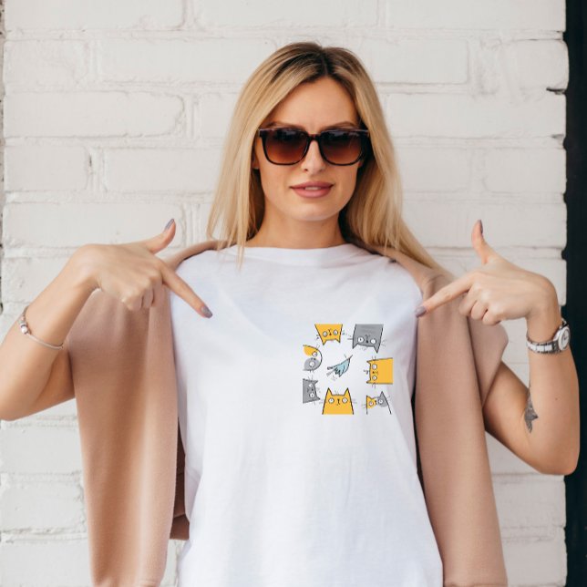 T-shirt Cat Trap Funny Cute Chaos Cat Art (Cat trap tee)